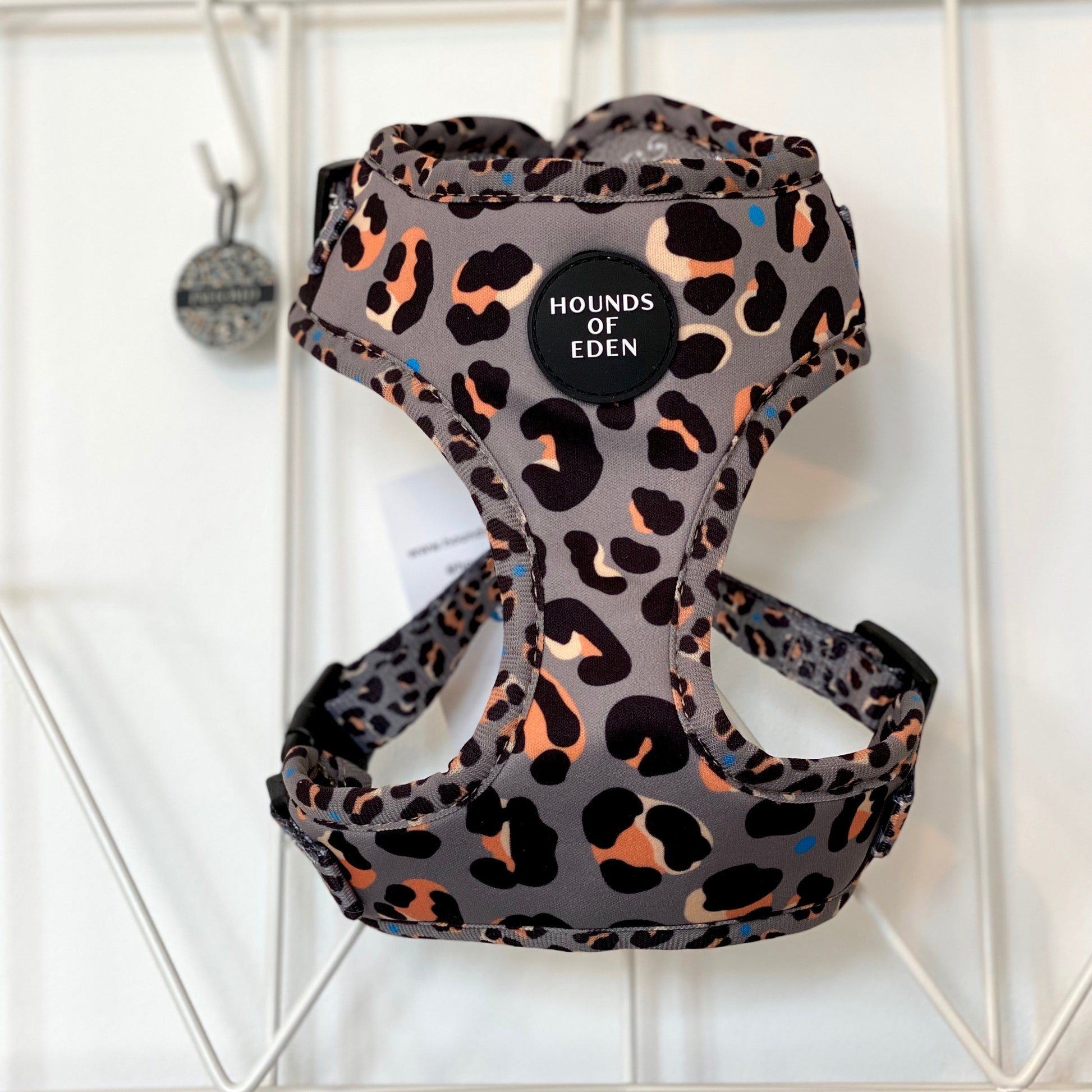 'Steel Leopard' - Khaki/Grey Dog Harness - The Bark Market