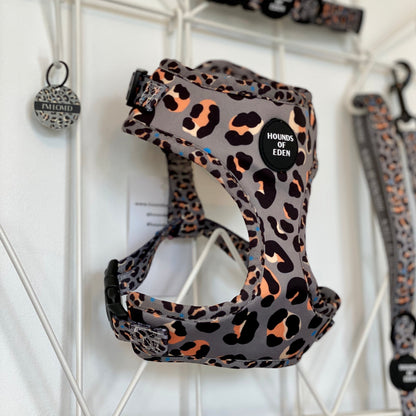 'Steel Leopard' - Khaki/Grey Dog Collar - The Bark Market