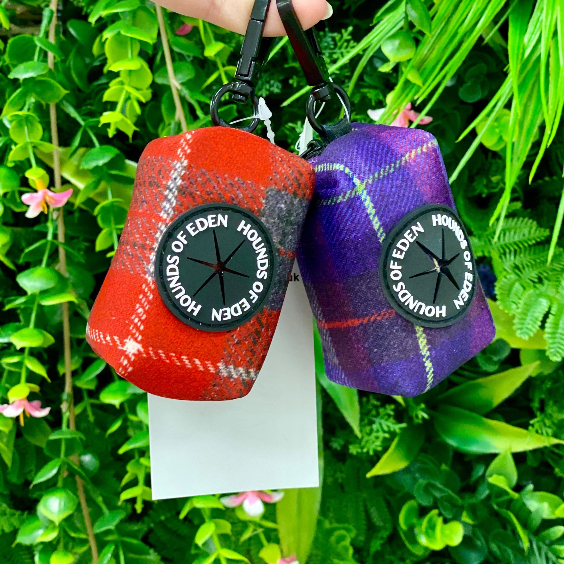 'Sammi' - Red & Grey tweed effect Poop/Treat Bag Holder - The Bark Market