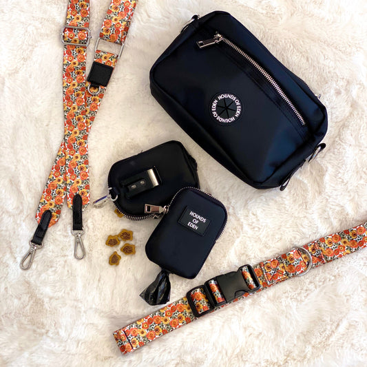 Ulti-Mate Dog Walking Bag - Black - Silver Hardware *BAG ONLY* - The Bark Market