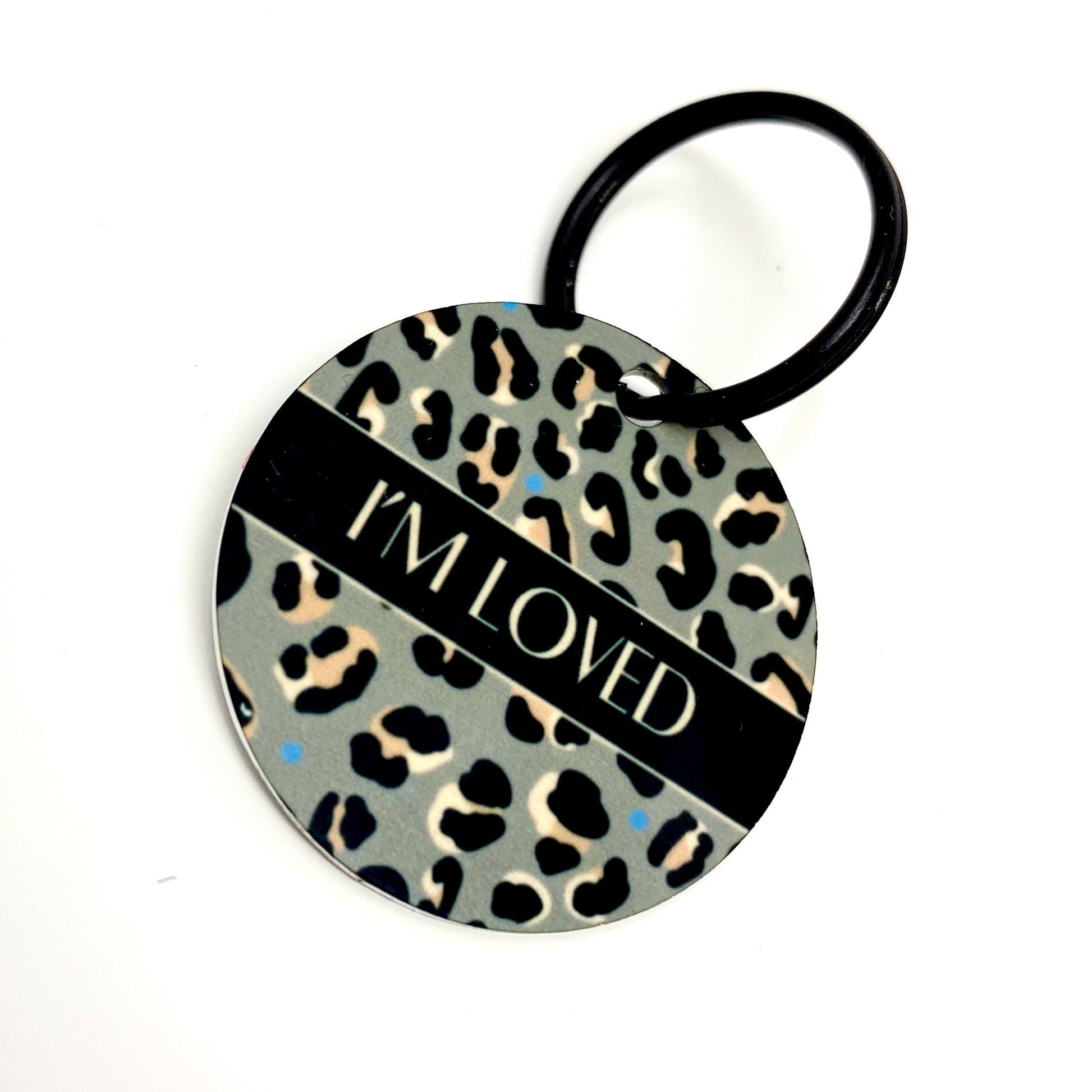 'Steel Leopard' - Khaki/Grey Dog Collar - The Bark Market