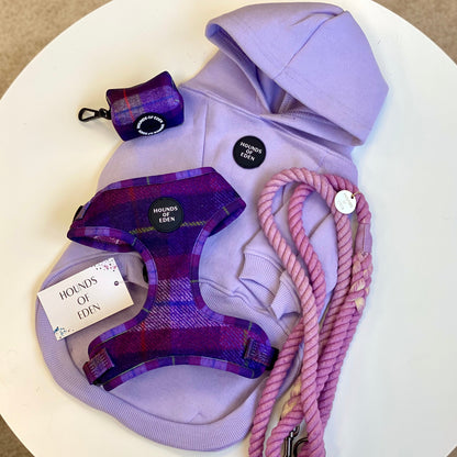 'Molly' - Pink & Purple Check Dog Harness - The Bark Market