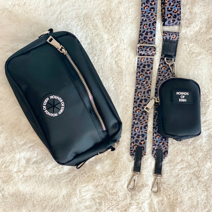 Ulti-Mate Dog Walking Bag - Black - Silver Hardware *BAG ONLY* - The Bark Market