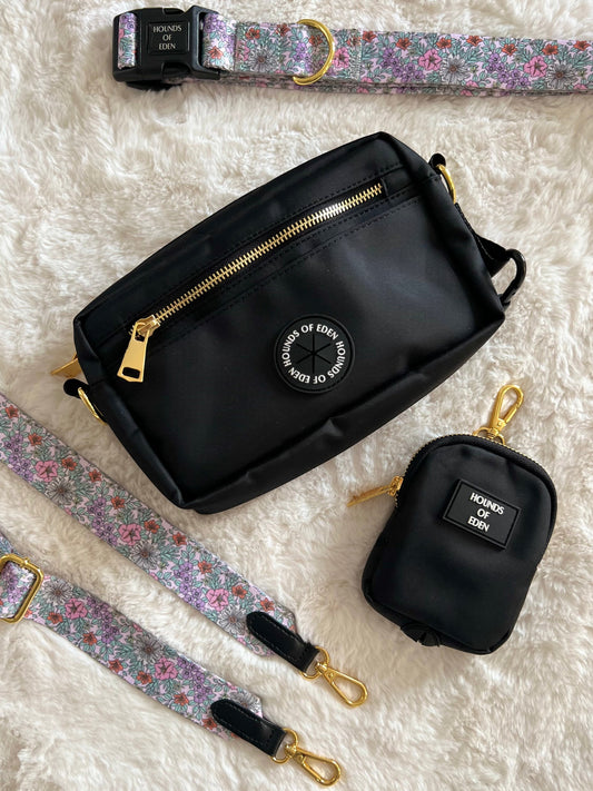 Ulti-Mate Dog Walking Bag - Black - Gold Hardware *BAG ONLY* - The Bark Market