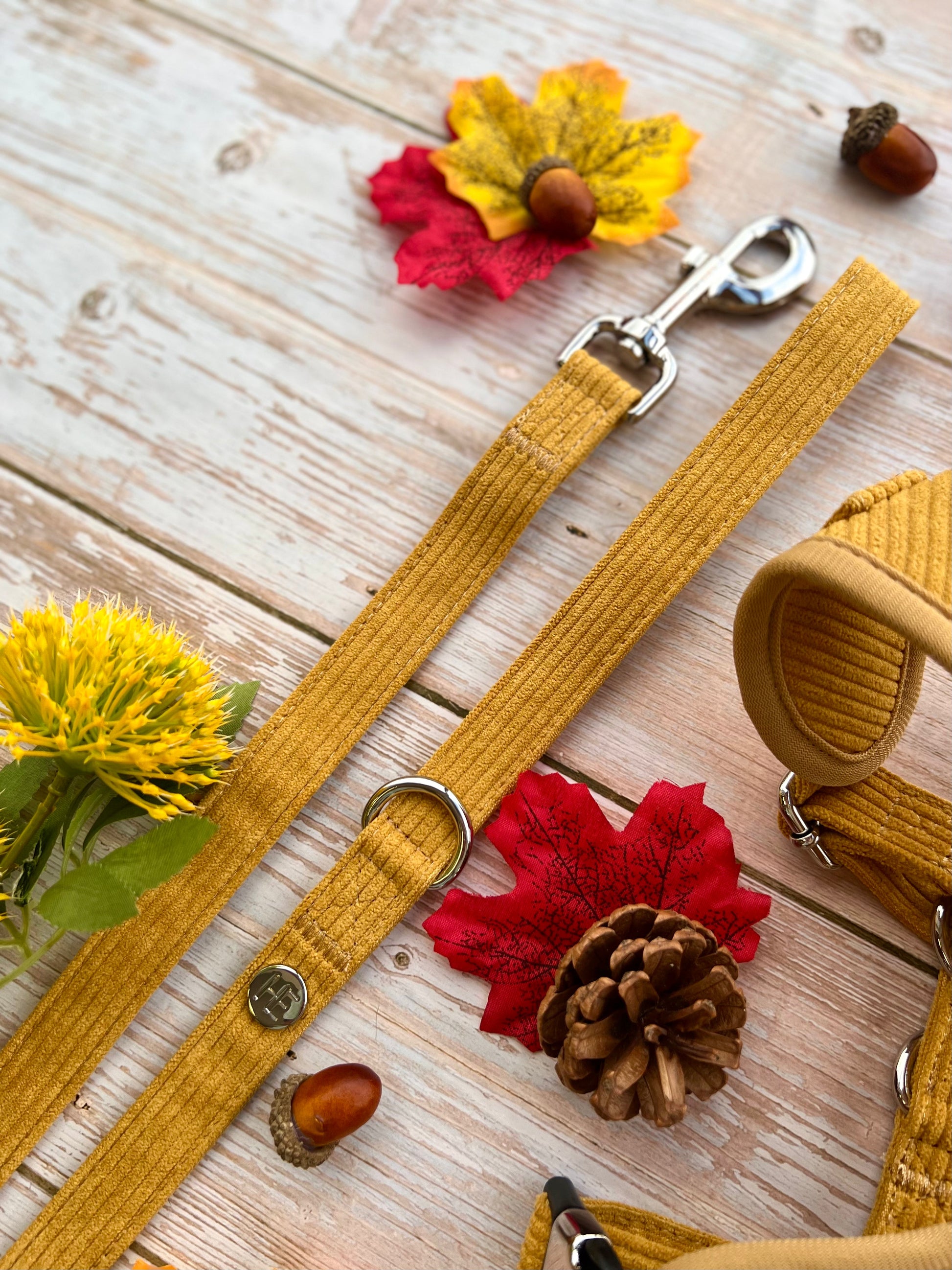 Mustard Yellow Corduroy Harness - The Bark Market