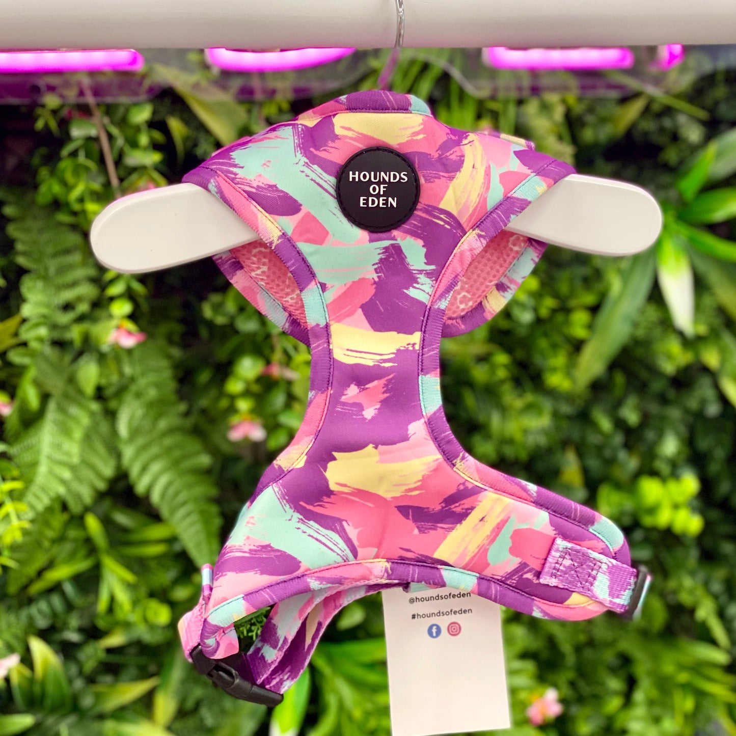 'Blush it Off' - Pink, Purple, Pastel Mint & Lemon Camo Pattern Dog Harness - The Bark Market