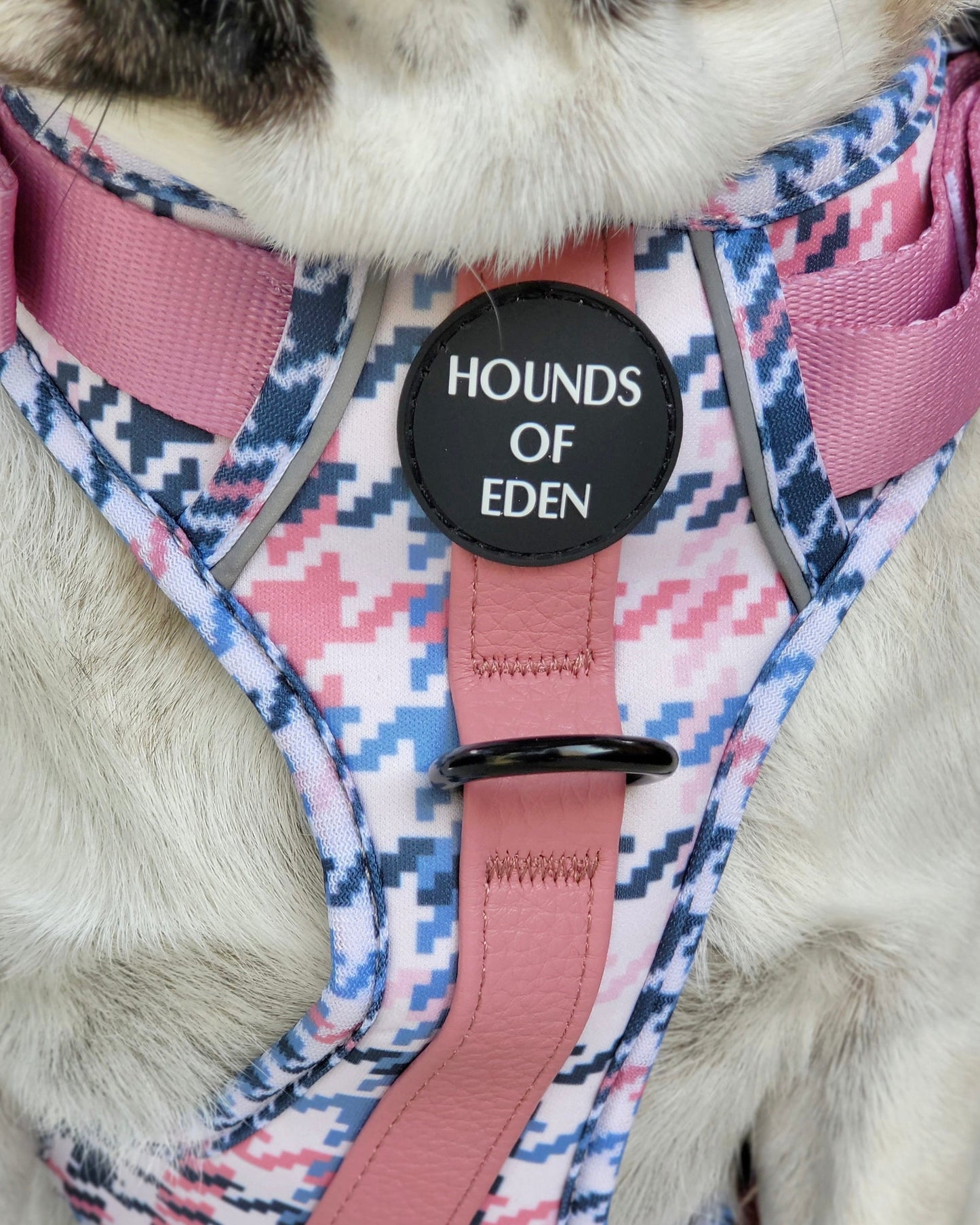 Pink Houndstooth Dog Supaw Strong Lite™ Harness (XS-XL) - The Bark Market
