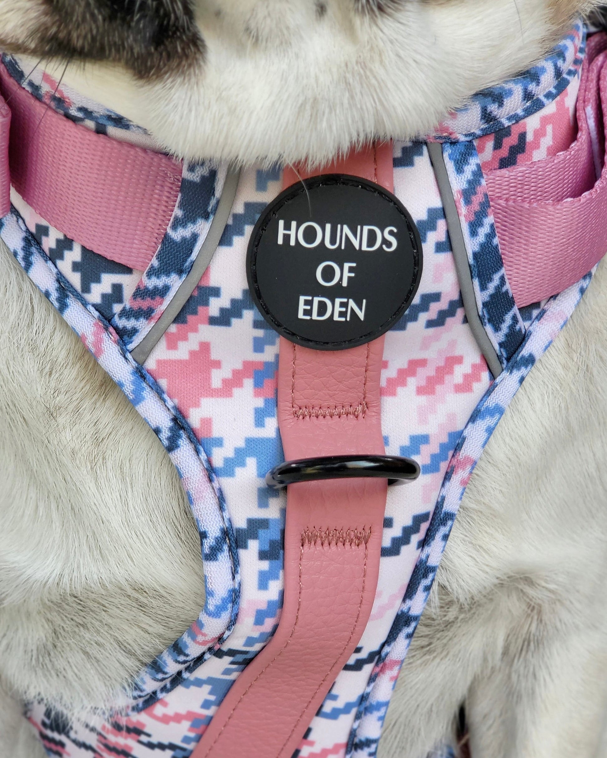 Pink Houndstooth Dog Supaw Strong Lite™ Harness (XS-XL) - The Bark Market
