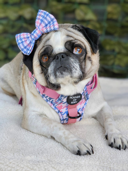 Pink Houndstooth Dog Supaw Strong Lite™ Harness (XS-XL) - The Bark Market