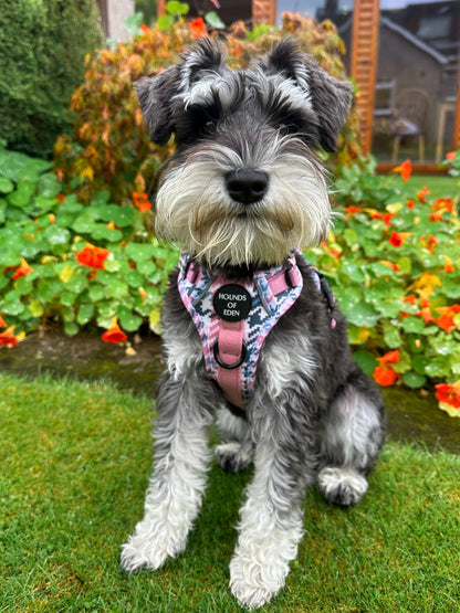Pink Houndstooth Dog Supaw Strong Lite™ Harness (XS-XL) - The Bark Market