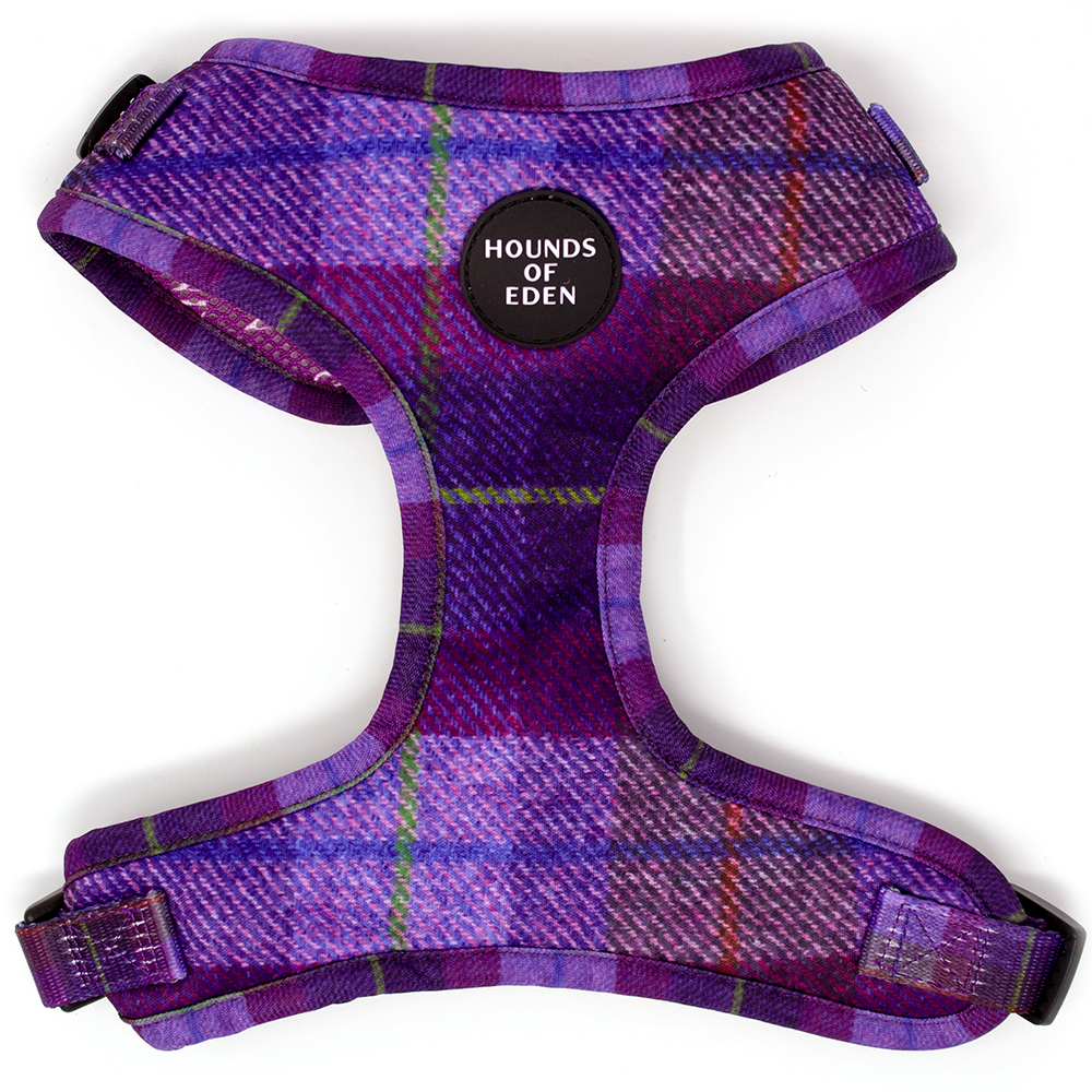 'Molly' - Pink & Purple Check Dog Harness - The Bark Market