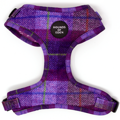 'Molly' - Pink & Purple Check Dog Harness - The Bark Market