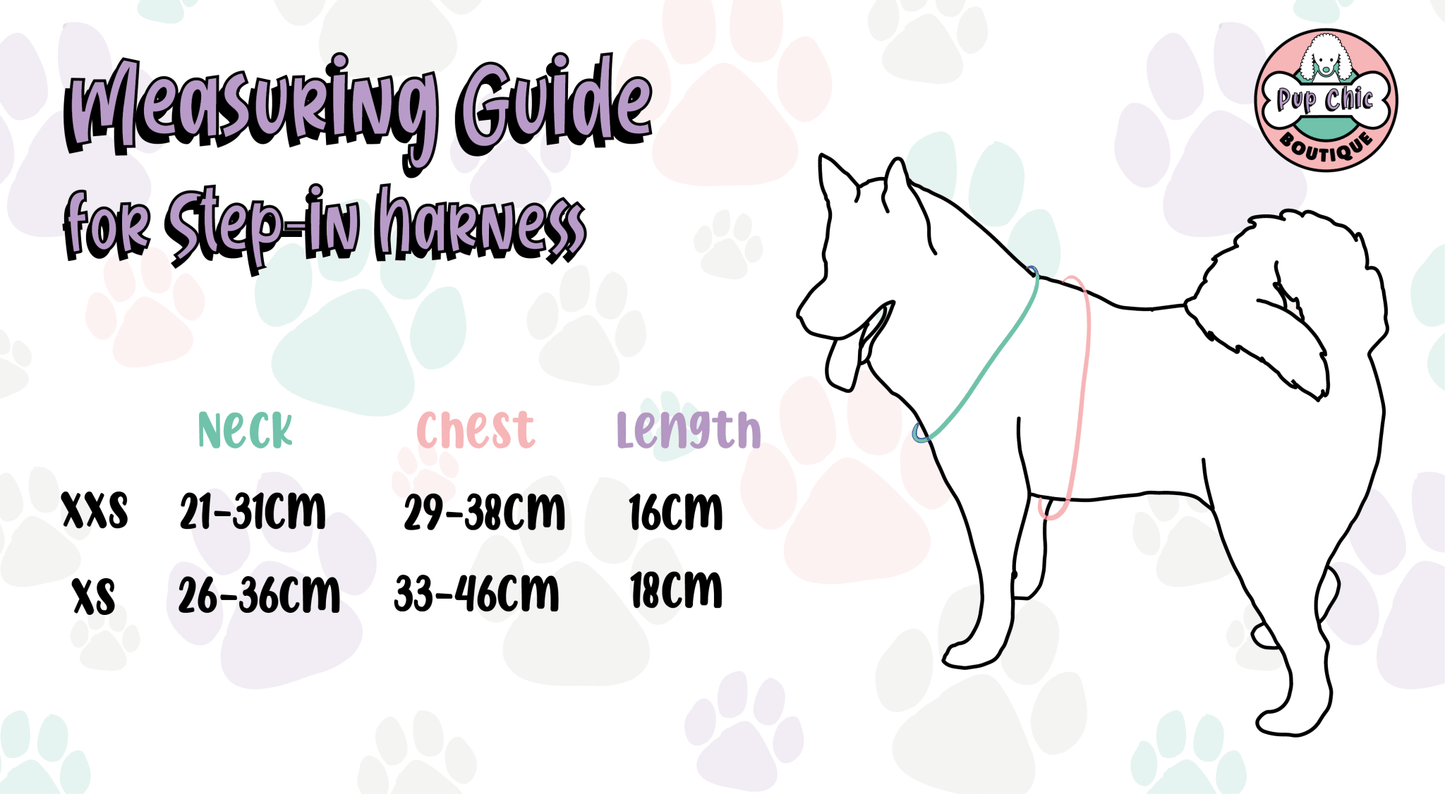 Power Peacock Step-In Adjustable Small Dog Harness