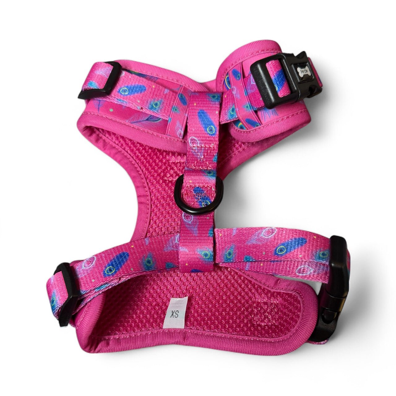 Peacock Power Step-In Adjustable Harness – Pretty, Practical & Perfect for Tiny Pups