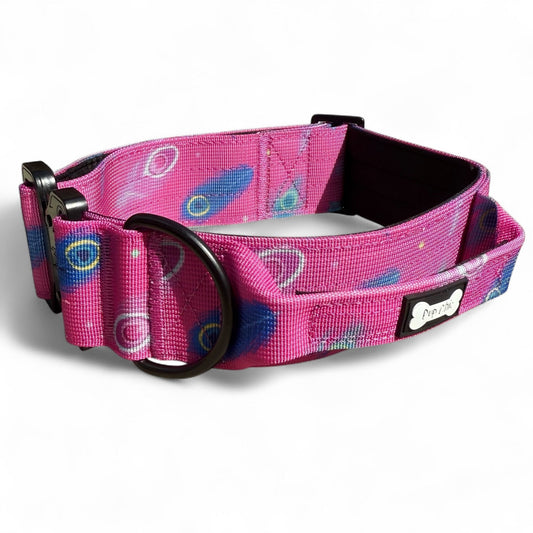 Peacock Power Tactical Dog Collar with Handle