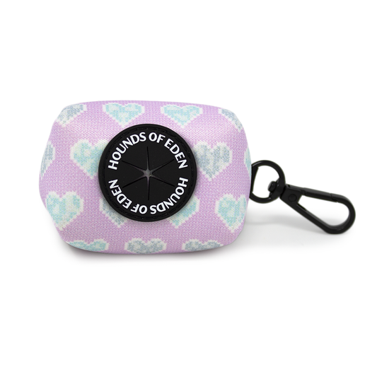 Don’t Go Barking My Heart - Pink and Teal hearts Poop Bag Holder - The Bark Market