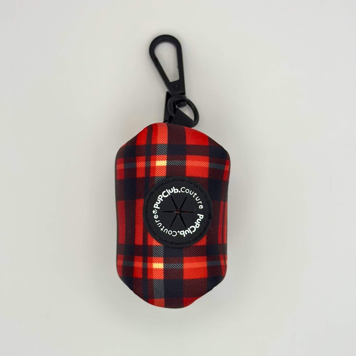 Poo Bag Holder - Red Tartan - The Bark Market