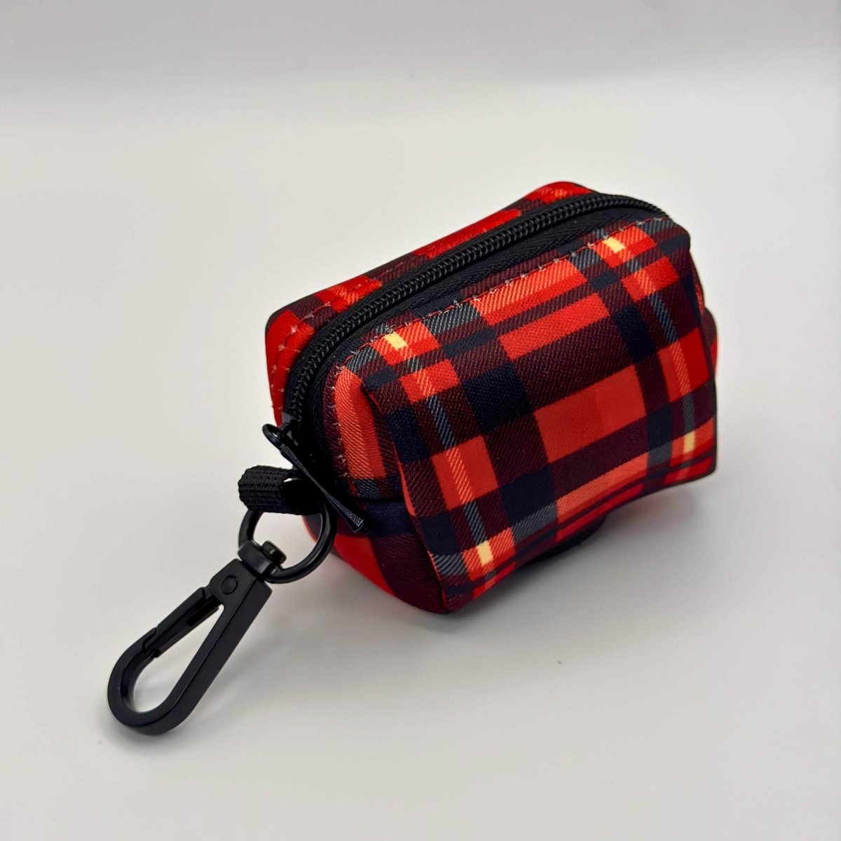 Poo Bag Holder - Red Tartan - The Bark Market