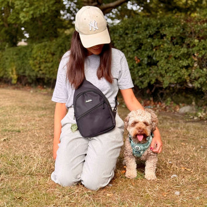 Dog Walking Sling Backpack - Black - The Bark Market