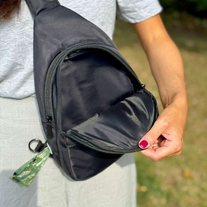 Dog Walking Sling Backpack - Black - The Bark Market